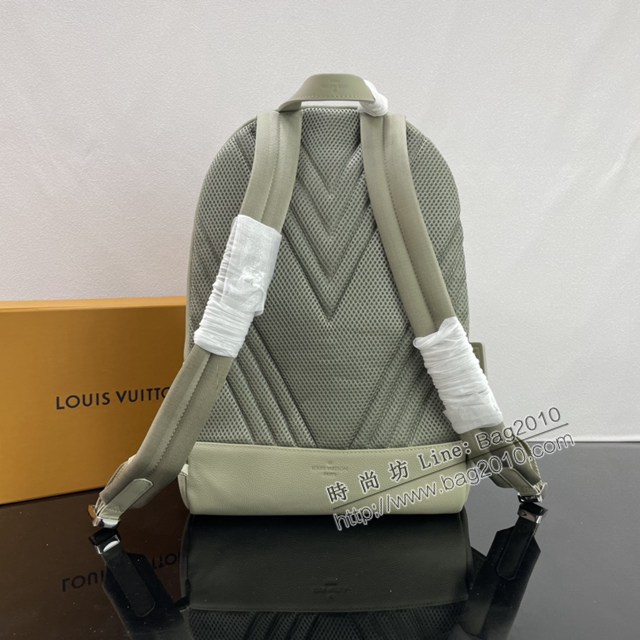 Lv路易威登2023專櫃新款Takeoff雙肩包 LV純色牛皮男士後背包 M22503 ydh5156